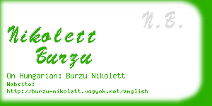 nikolett burzu business card